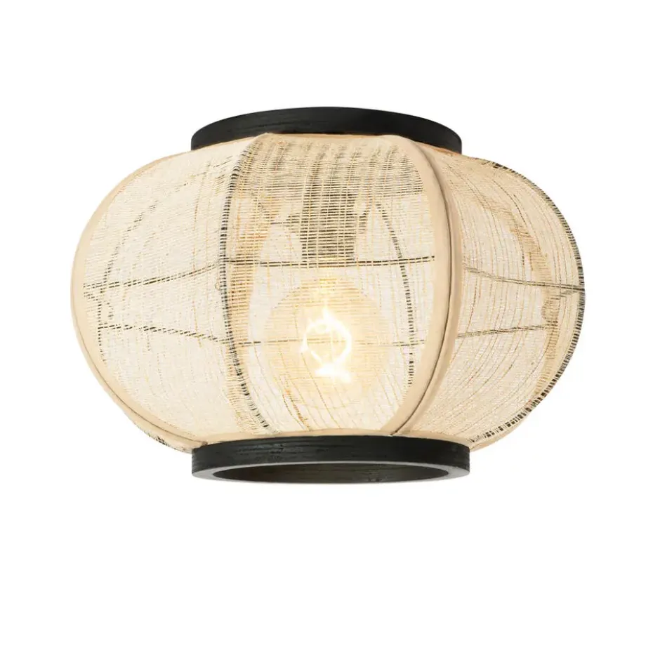 Qazqa plafondlamp rob beige e27