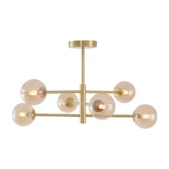 Qazqa plafondlamp ryan goudkleurig g9