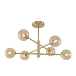 Qazqa plafondlamp ryan goudkleurig g9
