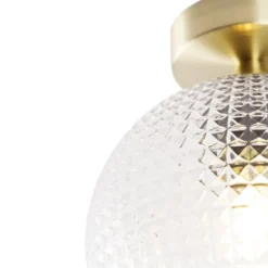 Qazqa plafondlamp sphere goudkleurig e27