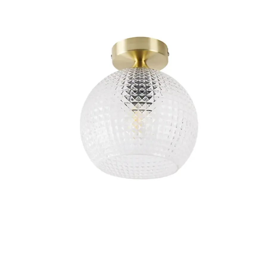 Qazqa plafondlamp sphere goudkleurig e27