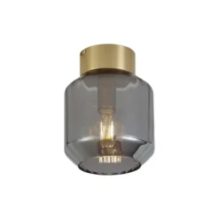 Qazqa plafondlamp stiklo goudkleurig e27