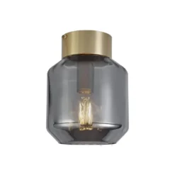 Qazqa plafondlamp stiklo goudkleurig e27