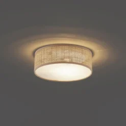 Qazqa plafondlamp trammy beige e27