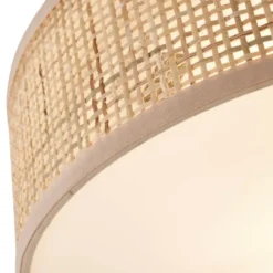 Qazqa plafondlamp trammy beige e27