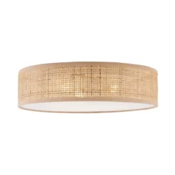 Qazqa plafondlamp trammy beige e27