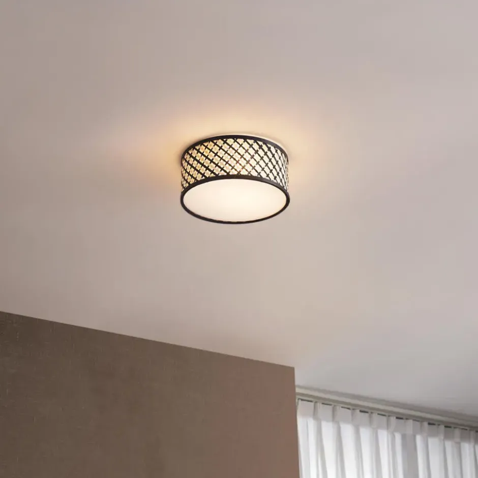 Qazqa plafondlamp tremmo beige e27