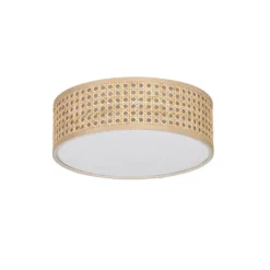 Qazqa plafondlamp tromma beige e27