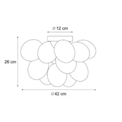 Qazqa plafondlamp uvas goudkleurig g9
