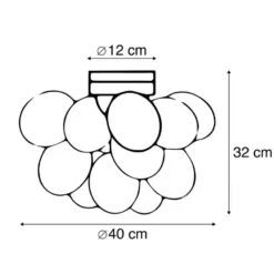 Qazqa plafondlamp uvas goudkleurig g9