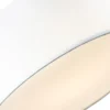 Qazqa plafondlamp van stof drum led wit geïntegreerde led