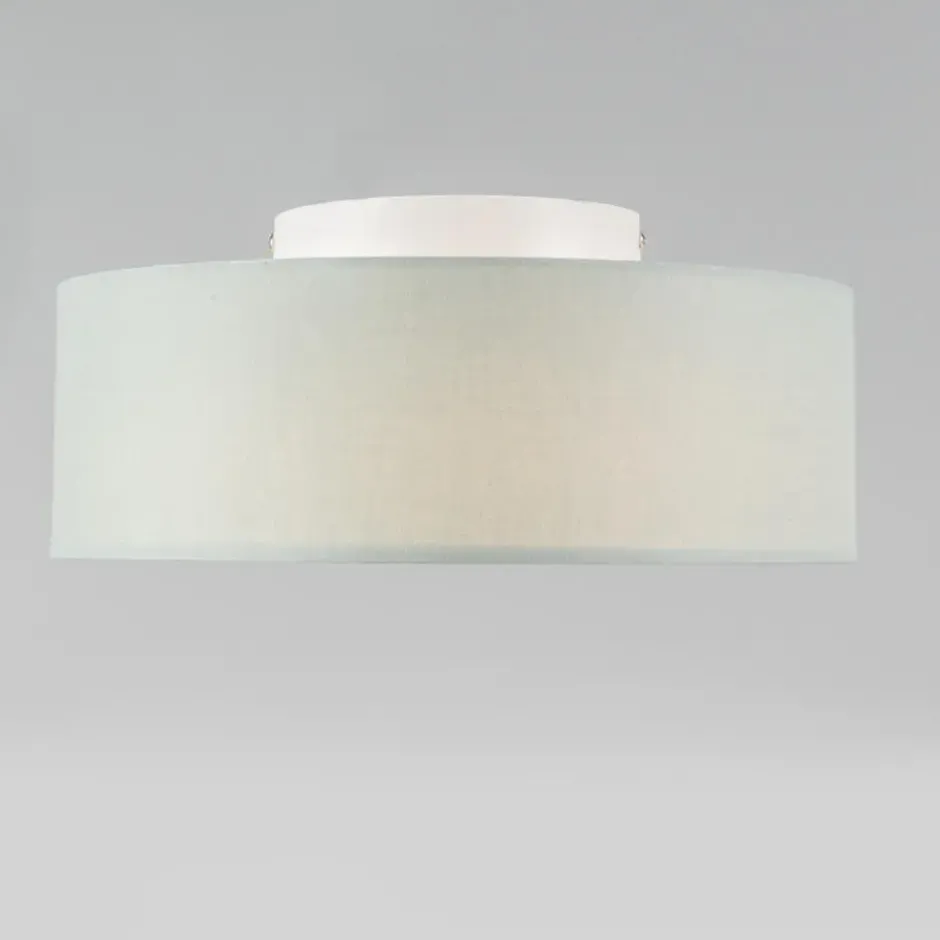 Qazqa plafondlamp van stof drum led groen geïntegreerde led