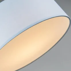 Qazqa plafondlamp van stof drum led blauw geïntegreerde led