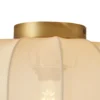 Qazqa plafondlamp van stof pluni beige e27
