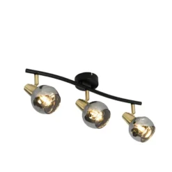 Qazqa plafondlamp vidro goudkleurig e14