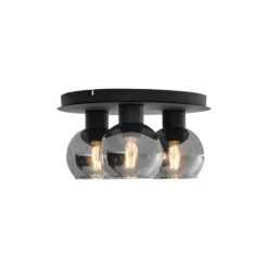 Qazqa plafondlamp vidro grijs e27