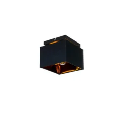 Qazqa plafondlamp vt zwart e27