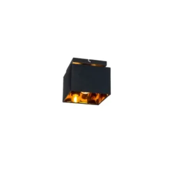 Qazqa plafondlamp vt zwart e27
