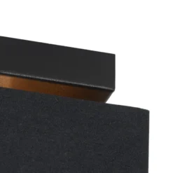 Qazqa plafondlamp vt zwart e27
