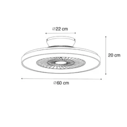 Qazqa plafondventilator climo beige geïntegreerde led