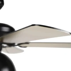 Qazqa plafondventilator magna licht88 zwart e27