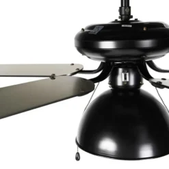 Qazqa plafondventilator magna licht88 zwart e27