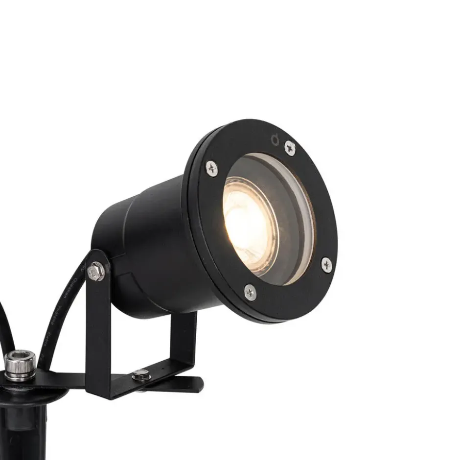 Qazqa prikspot basic zwart gu10