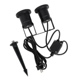 Qazqa prikspot basic zwart gu10