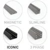 Qazqa railverlichting accessoire iconic rail zwart