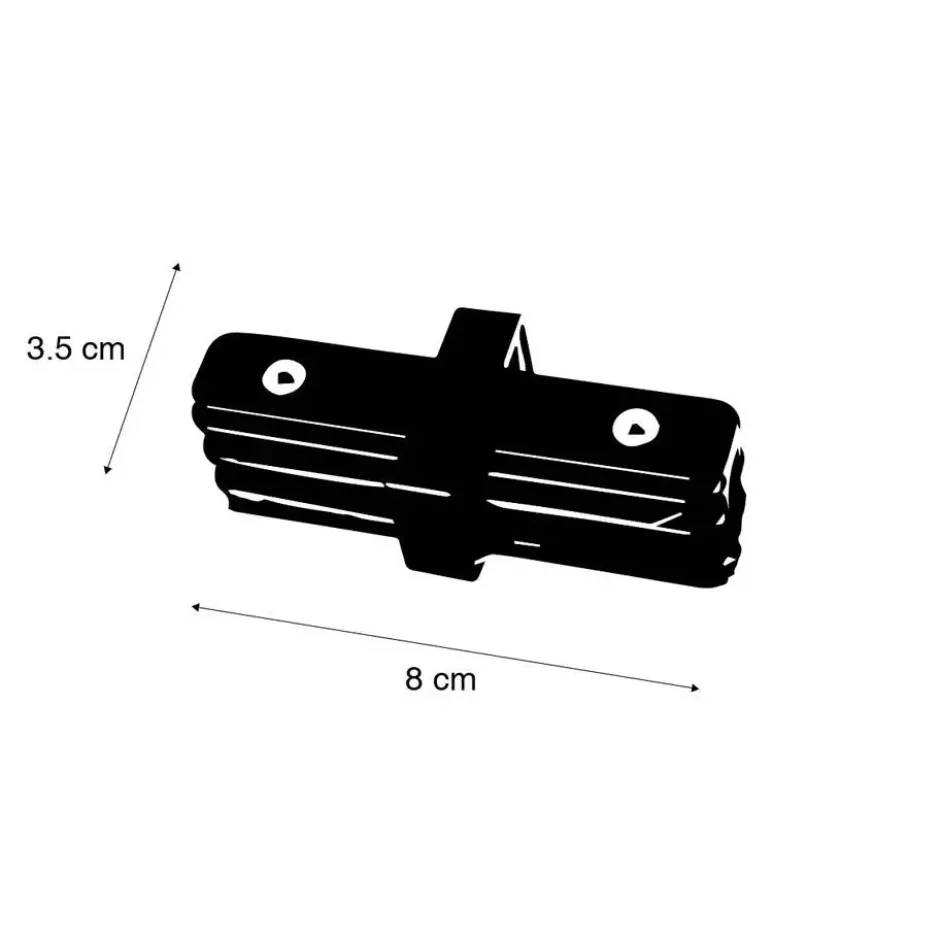 Qazqa railverlichting accessoire iconic rail zwart