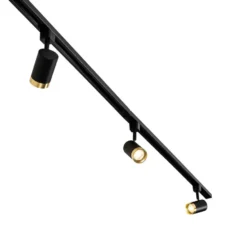 Qazqa railverlichting set iconic jeana zwart gu10