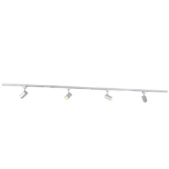 Qazqa railverlichting set iconic yade zilverkleurig gu10