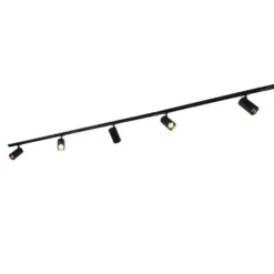 Qazqa railverlichting set iconic jeana zwart gu10