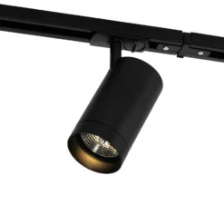 Qazqa railverlichting set iconic jeana luxe zwart gu10
