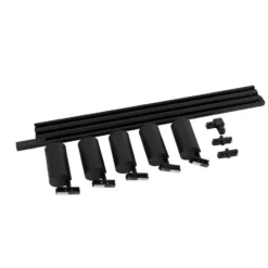 Qazqa railverlichting set iconic jeana luxe zwart gu10