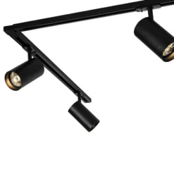 Qazqa railverlichting set iconic jeana luxe zwart gu10