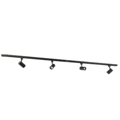Qazqa railverlichting set iconic jeana zwart gu10