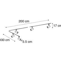Qazqa railverlichting set iconic jeana wit gu10