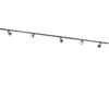 Qazqa railverlichting set iconic gissi zwart gu10
