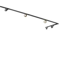 Qazqa railverlichting set iconic gissi zwart gu10