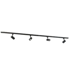 Qazqa railverlichting set iconic jeana zwart gu10