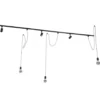 Qazqa railverlichting set iconic cavalux jeana zwart e27