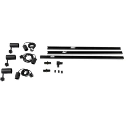 Qazqa railverlichting set iconic cavalux jeana zwart e27