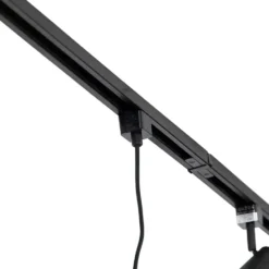 Qazqa railverlichting set iconic cavalux jeana zwart e27