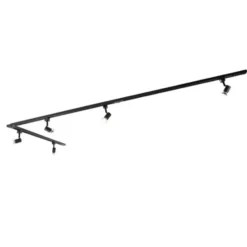 Qazqa railverlichting set iconic jeany zwart gu10