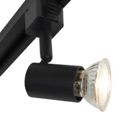 Qazqa railverlichting set iconic jeany zwart gu10