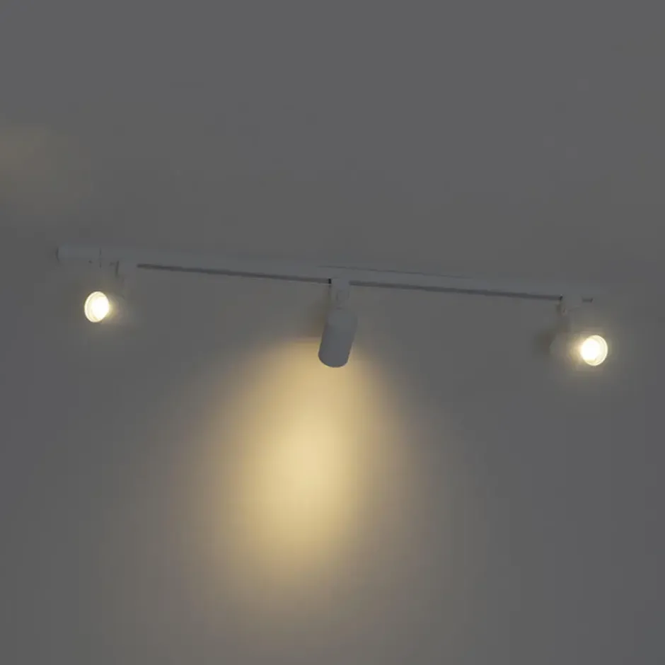Qazqa railverlichting set iconic jeana wit gu10
