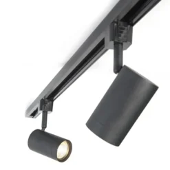 Qazqa railverlichting set iconic jeana zwart gu10