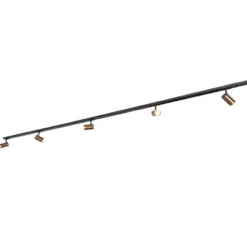 Qazqa railverlichting set jeana bronskleurig gu10
