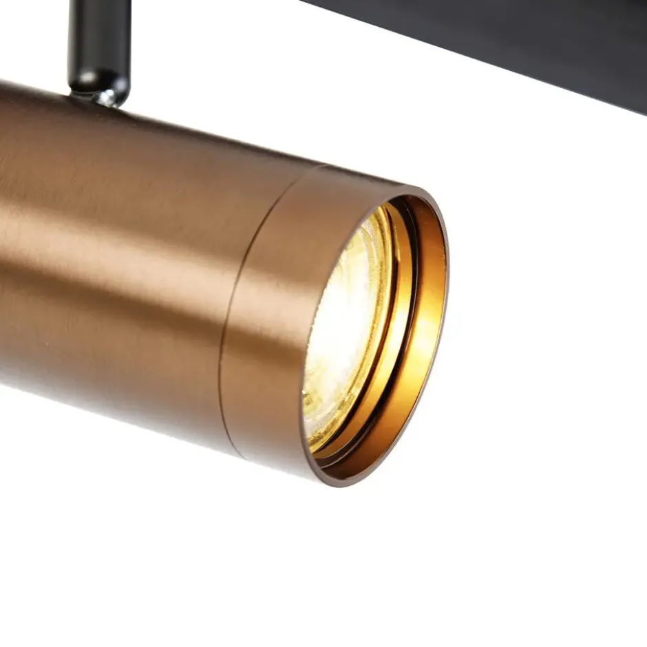 Qazqa railverlichting set jeana bronskleurig gu10